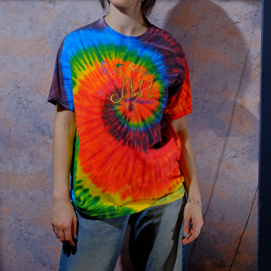 jazz tie-dye multicolored t-shirt