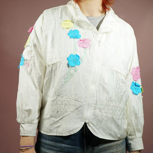 White Flowery Jacket