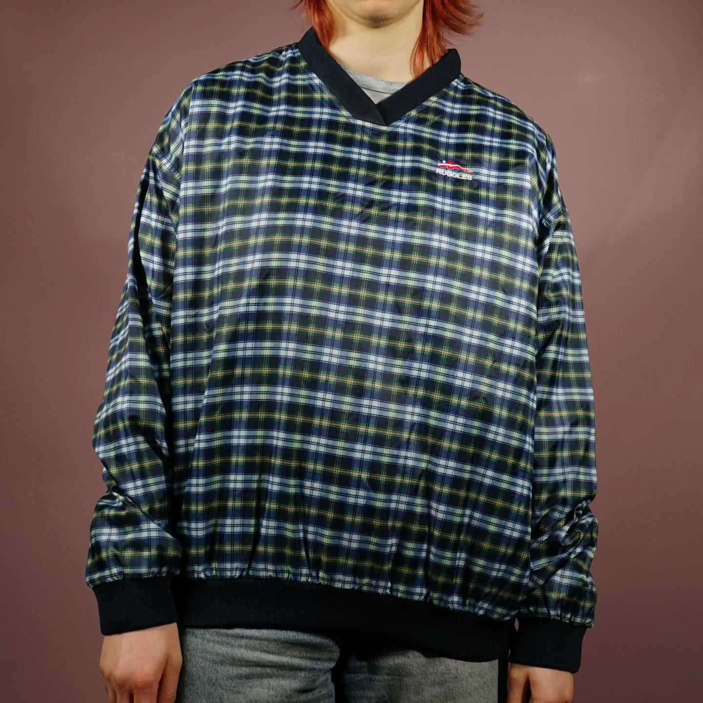 not a picnic sheet plaided bomber sweater