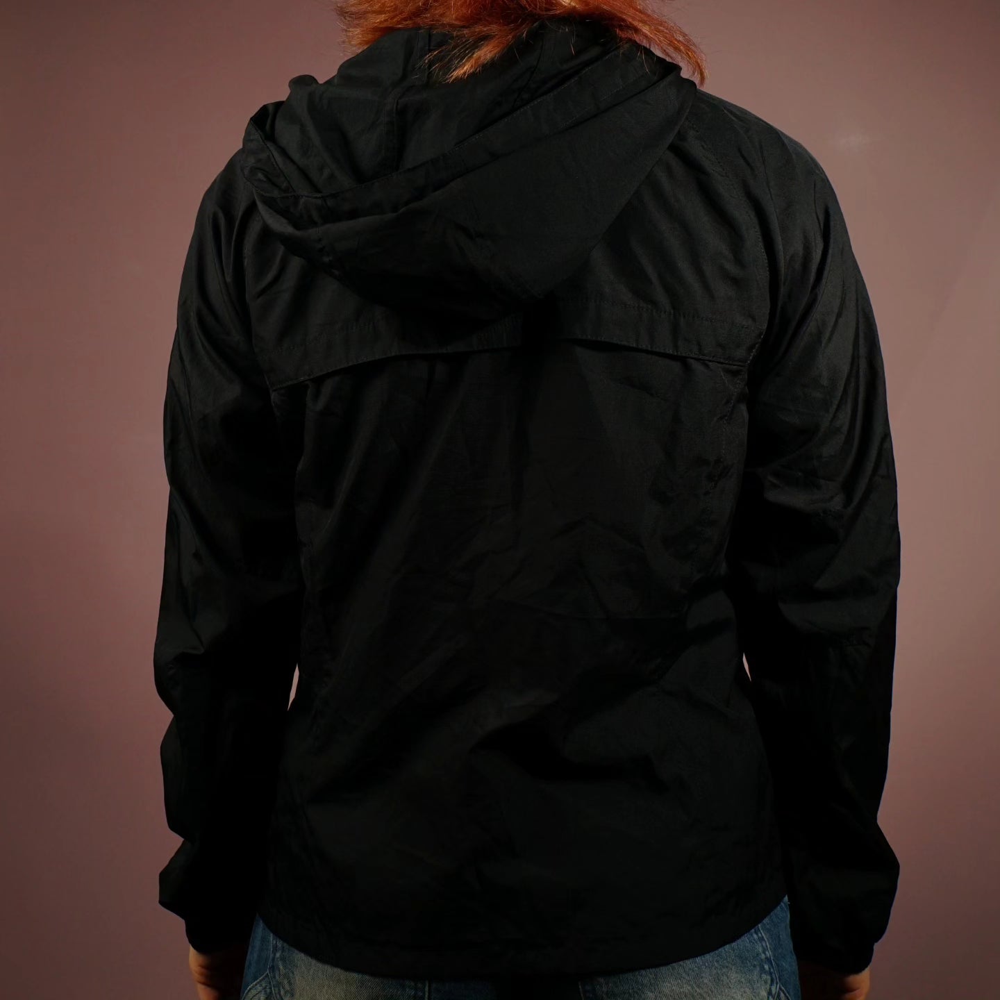 eddie bauer black windbreaker