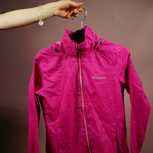 columbia pink windbreaker