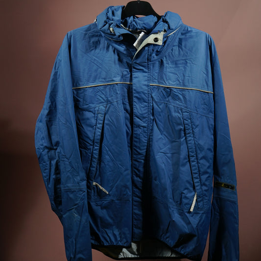 mountain equipment blue windbreaker