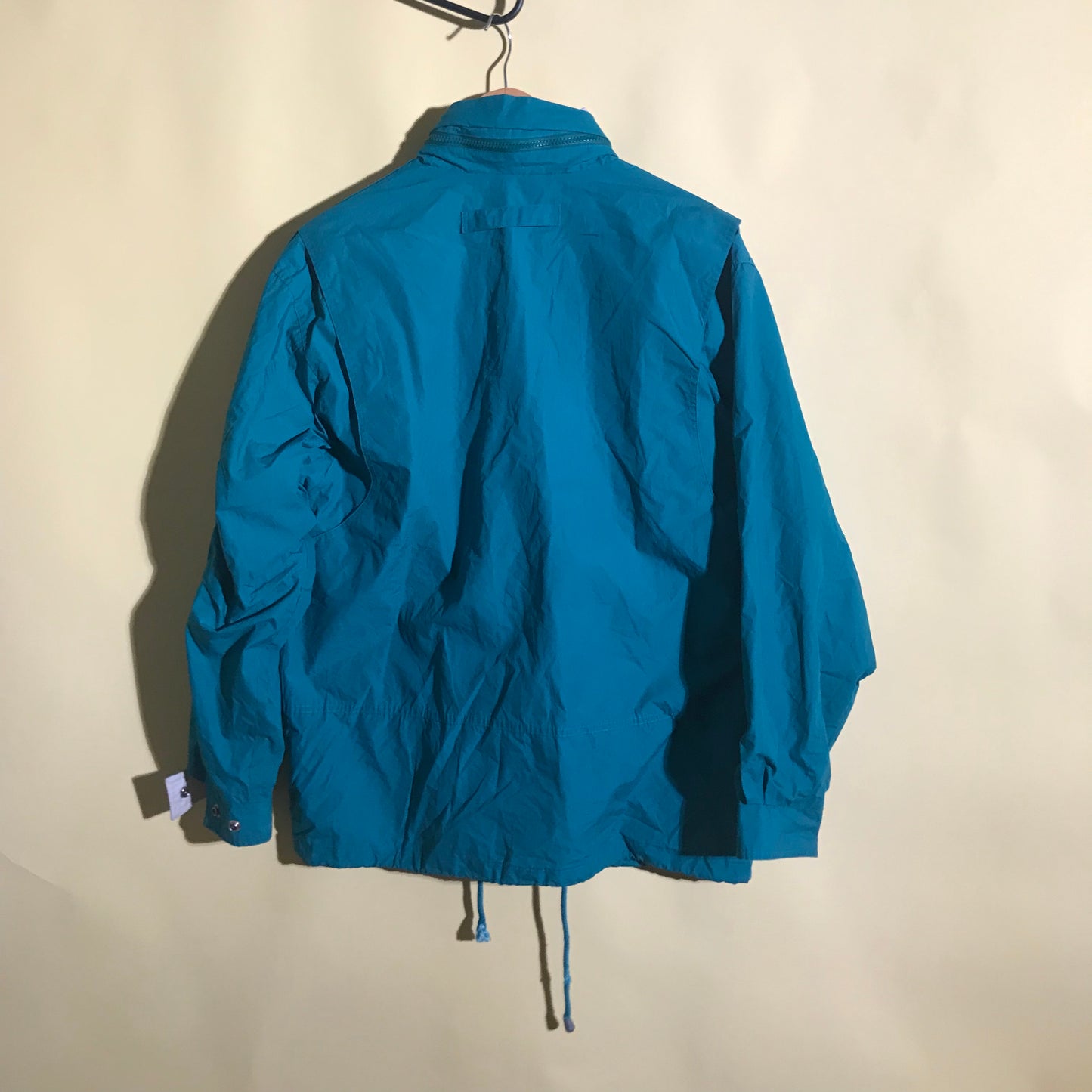 ice cream on a rainy day turquoise jacket