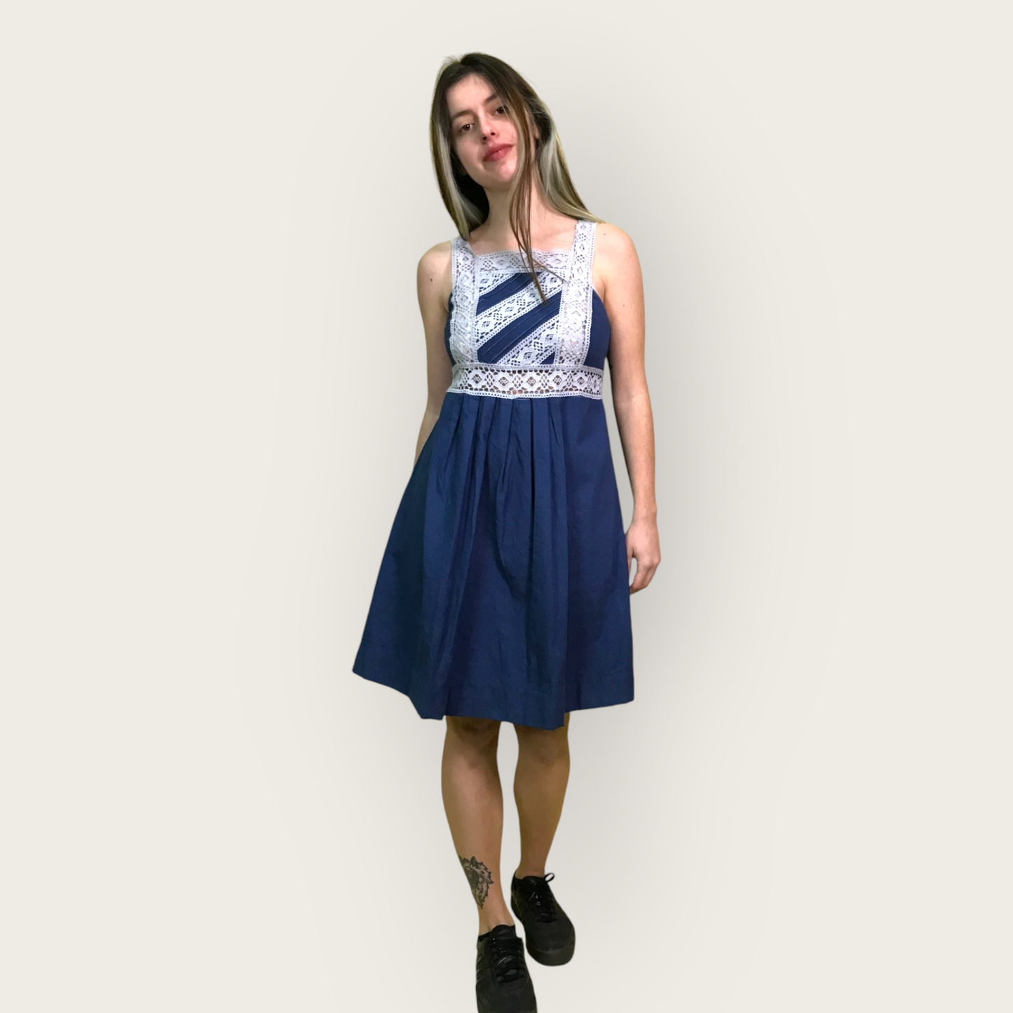 iced americano denim dress