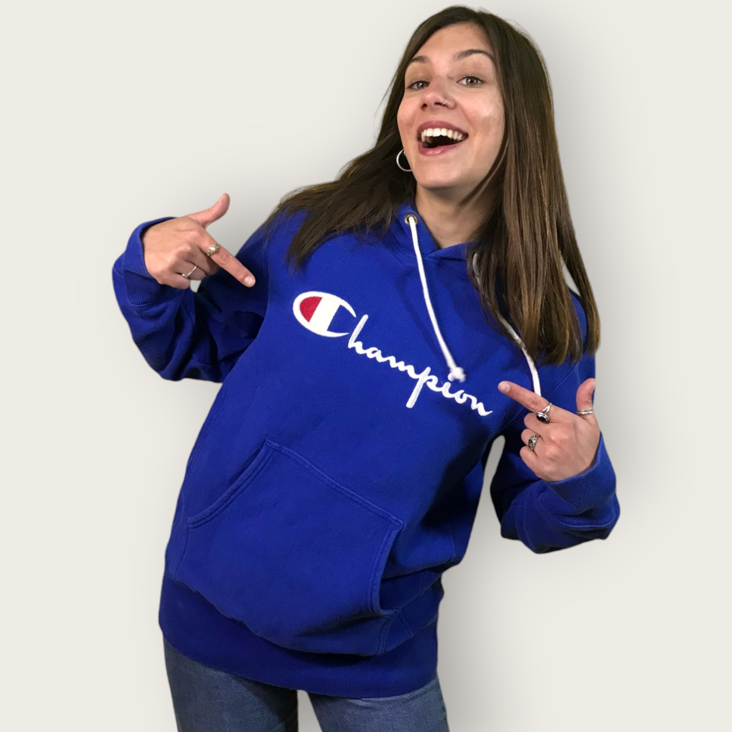 champion blue sweatshirt