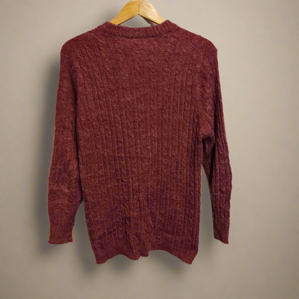 cherry cola burgundy cardigan