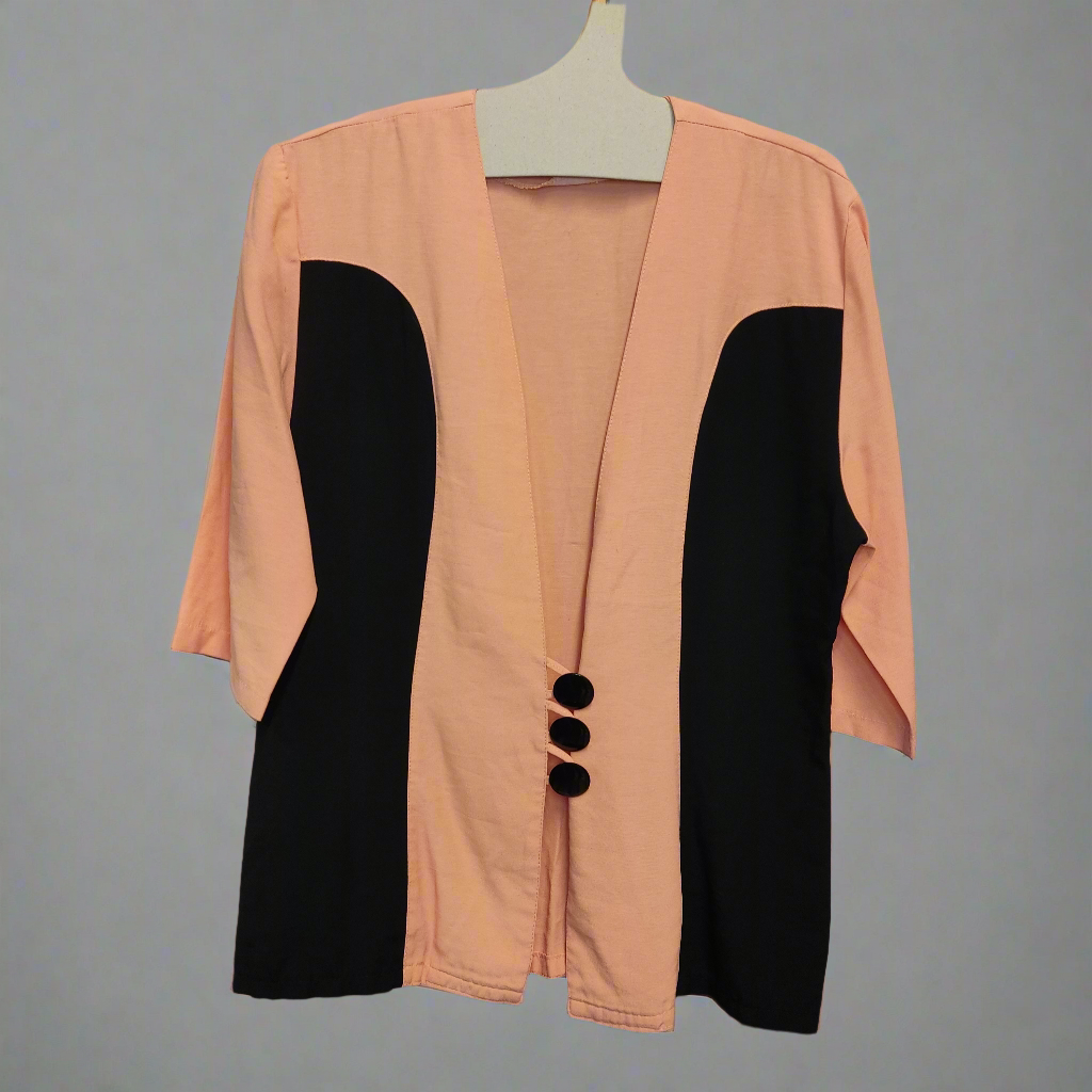 souvenir shop coral short sleeve blazer