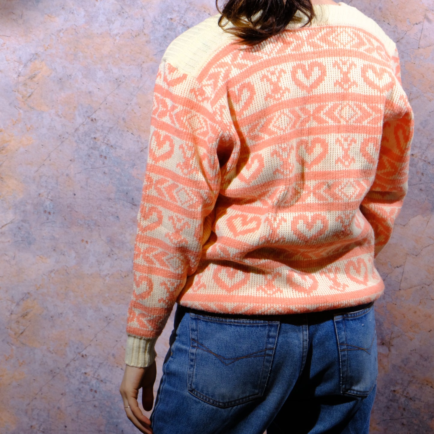 third door on the left patterned pullover