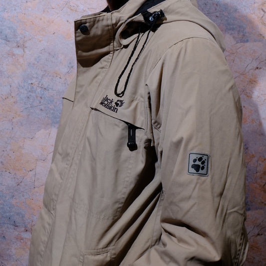 jack wolfskin light brown jacket