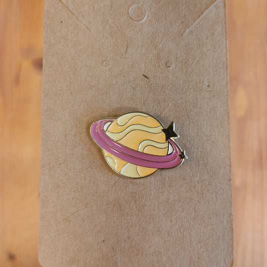 light orange saturn pin